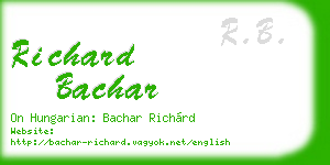 richard bachar business card